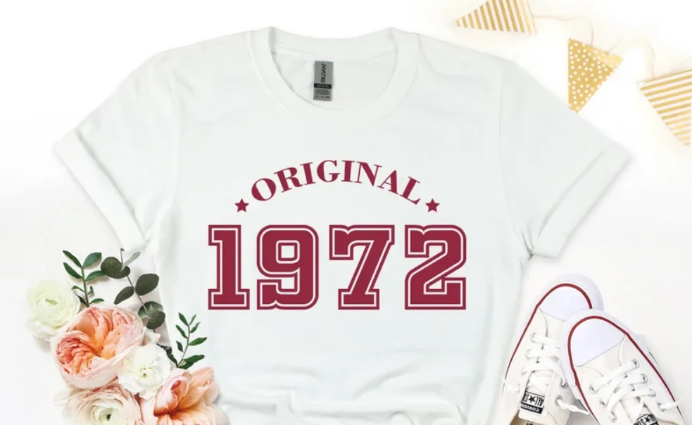 1972 Birthday TShirt  50th Birthday Gifts for Women Tshirt, Vintage Gift for Mum 100%Cotton Fashion Streetwear harajuku goth y2k