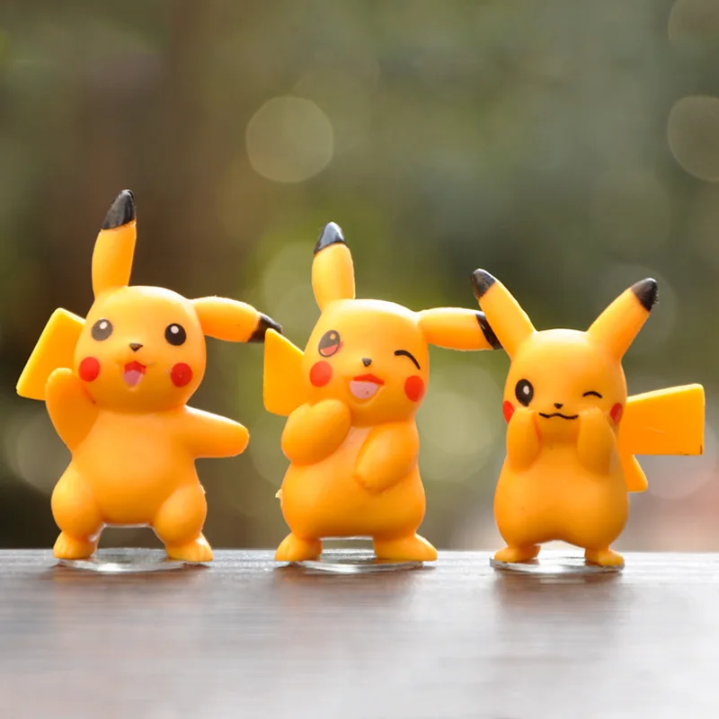 10 pz/set Pokemon Pikachu Action Figures giocattoli fai da te Pocket Monster collezione PVC modello giocattolo per bambini giocattoli di compleanno regali