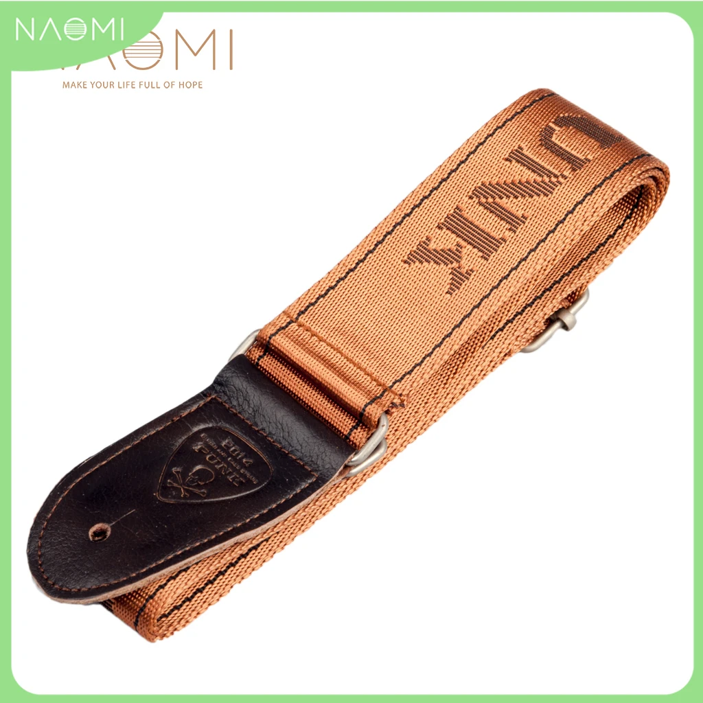 NAOMI Guitar Strap Adjustable Guitar Strap Belt For Guitar & Electric Guitar &  Bass Guitar Parts Accessories Coffee Color New