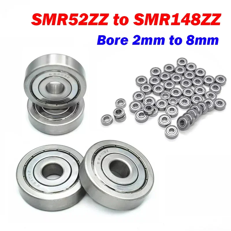 

1PCS High Quality SMR52ZZ to SMR148ZZ Stainless Steel Deep Groove Ball Bearing Miniature Shielded Bearing Bore 2mm-8mm