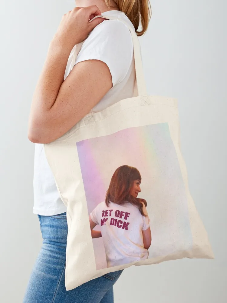 Dakota Johnson pink glitter get off my d$ck Tote Bag Lady bags cute pouch bag cloth bag woman Canvas Tote