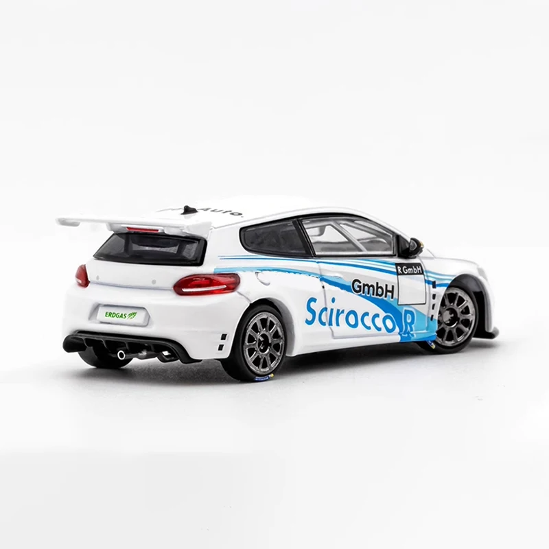 GCD Diecast 1:64 Scale Racing Version Scirocco R Alloy Car Model Finished Product Simulation Toy Collection Gift Static Model