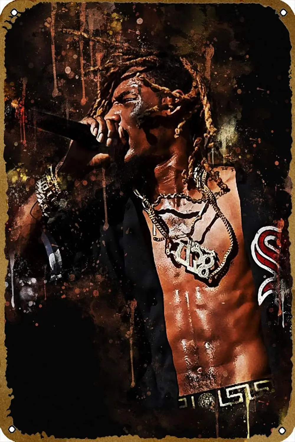 Fetty Wap Metal Tin Sign 8 x 12 in Music Bands Vintage Poster Man Cave Decorative