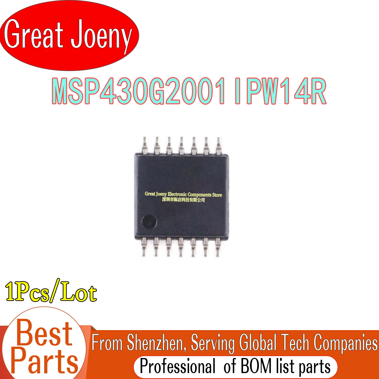 

100% New Original MSP430G2001IPW14R G2001 MSP430G2001IPW14 IC MCU Chipset TSSOP-14