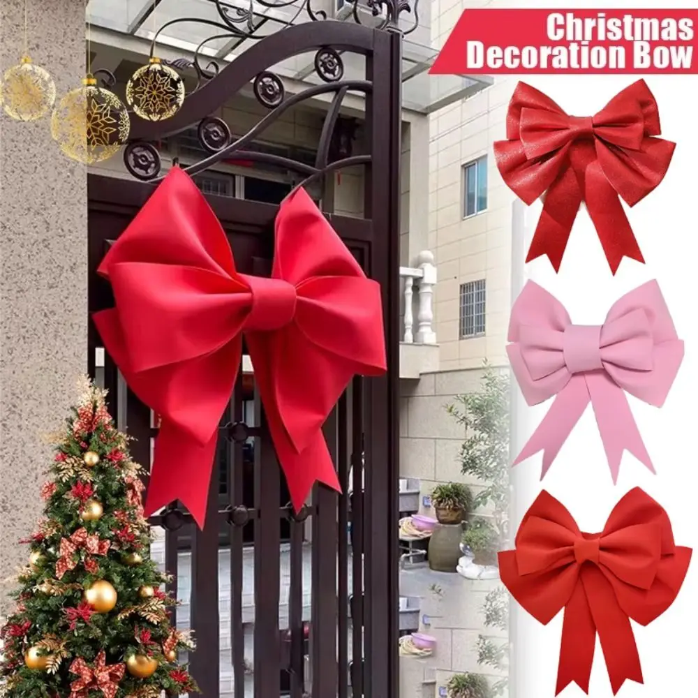 New 30/50/75cm Christmas Giant Bow Large Handmade Bow Knot Kit Multi-scene Party Background Christmas DIY Decor