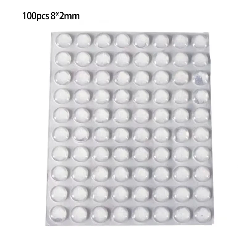 100pcs 8mmx2mm Transparent Silicone Granules Door Handle Sticker Transparent Anti Bump Silicone Cushioning Anti Slip Mat image 6