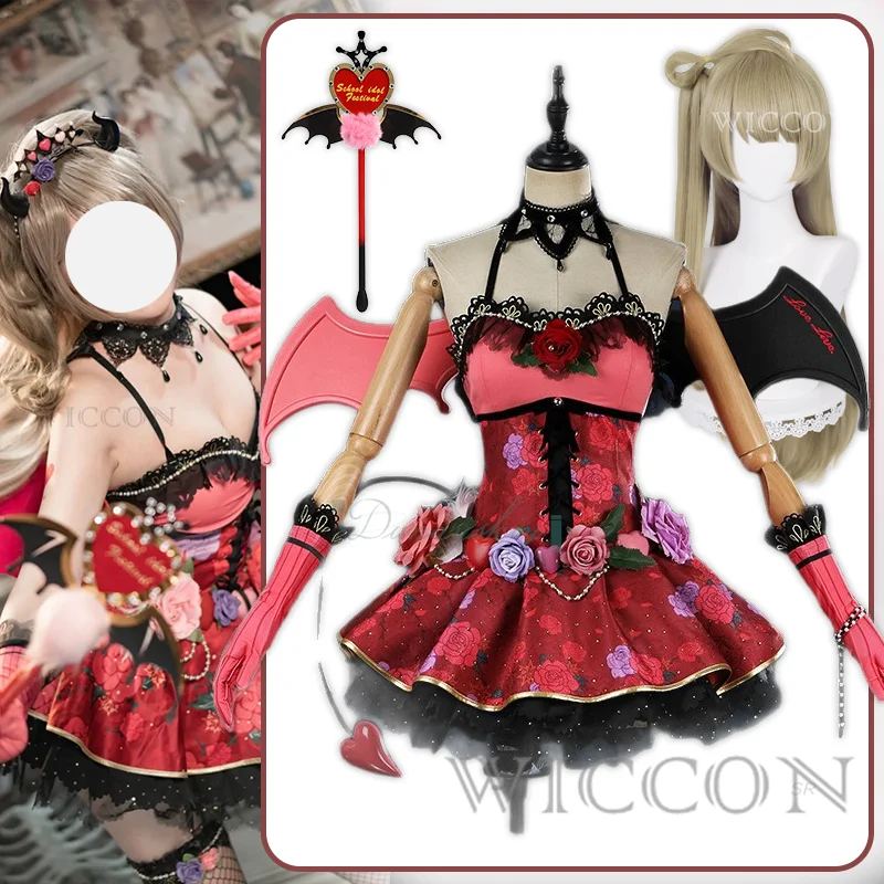 

Lovelive Minami Kotori Role-play Stage Costumes Cosplay Costume Fairy Stick Devil Lolita Dress Wing Full Set Halloween Carnival