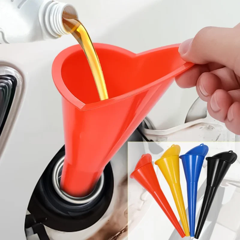 

New Hand Free Fuel Funnel Car Long Handle Funnel Petrol Filling Equipment Splash Proof Plastic Fuel Funnel Motorbike Cars Part