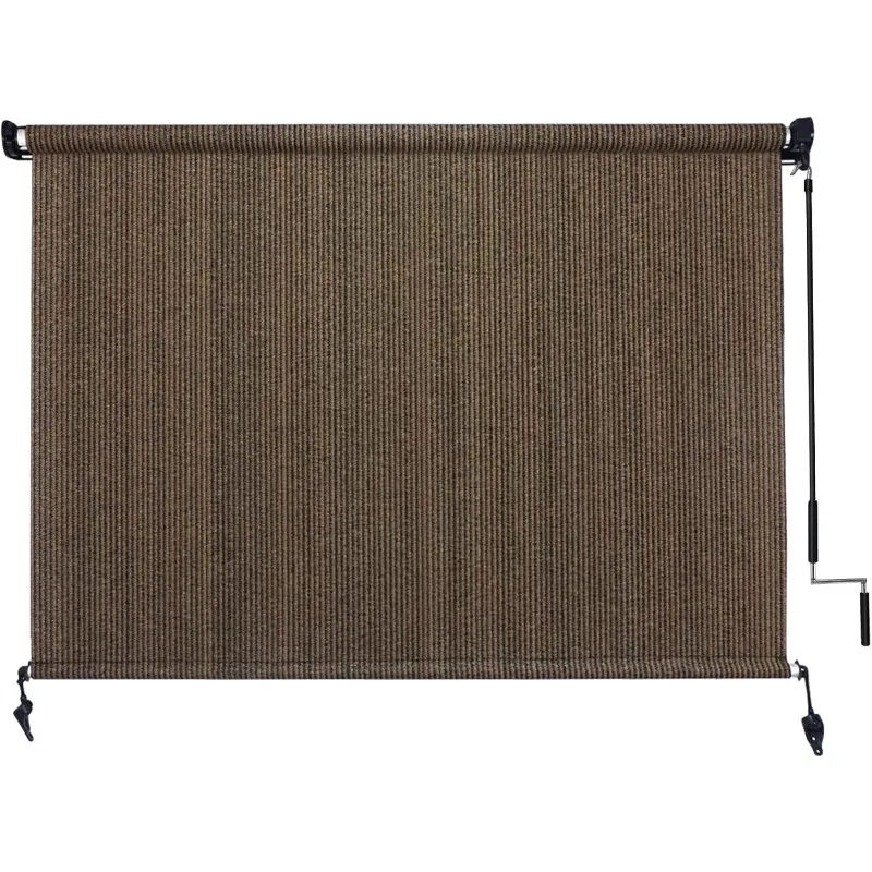

Outdoor Roller Shades 8'(W) X 6'(H), Exterior Cordless Patio Shades Roll Up Outdoor Blinds with 90% UV Protection, Two-