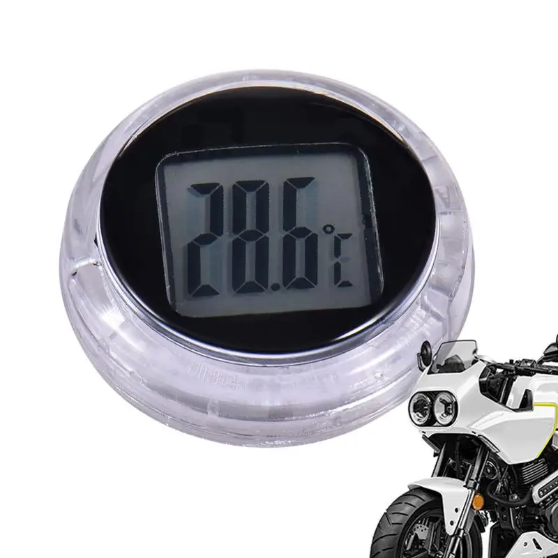 Mini Electronic Thermometer High Precision Digital Display Pasteable Dashboard Waterproof Motorcycle Thermometer