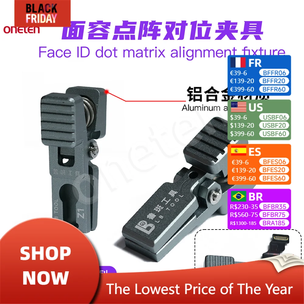 LUBAN Z1 Face ID Dot Matrix Alignment Clamp Pecially Adjusted Spring Solves Difficulty in Alignment Supports IPhone 13-15PM