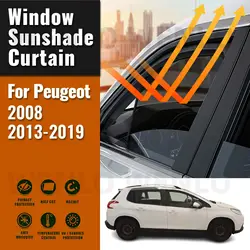 For Peugeot 2008 2019 2018 2017-2013 Magnetic Car Sunshade Visor Front Windshield Curtain Rear Side Baby Window Sun Shade Shield
