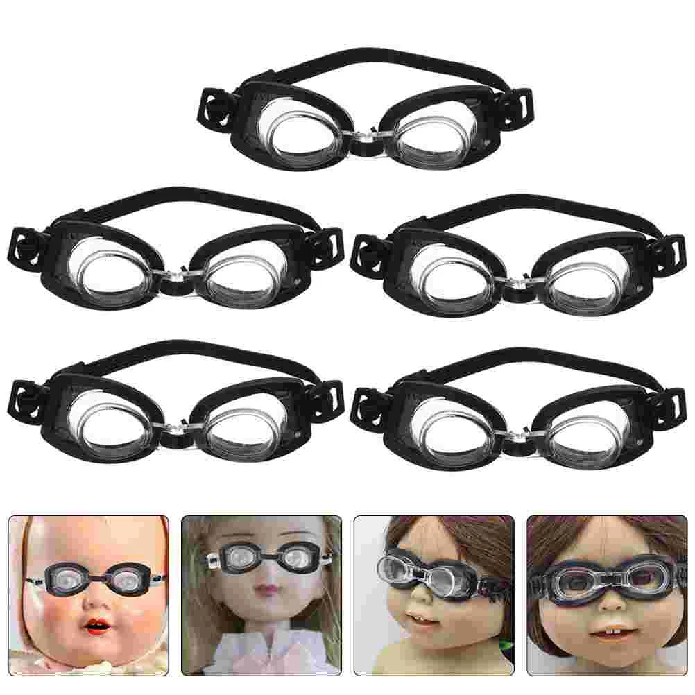 

5 Pcs Mini Baby Goggles Dress up Eyeglasses Dolls Accessories for Tiny Eyewear Toy