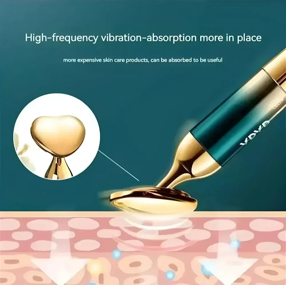 Masajeador facial eléctrico: dispositivo de belleza con vibración ultrasónica para levantamiento, reafirmar el cuidado de la piel y los ojos, uso doméstico portátil