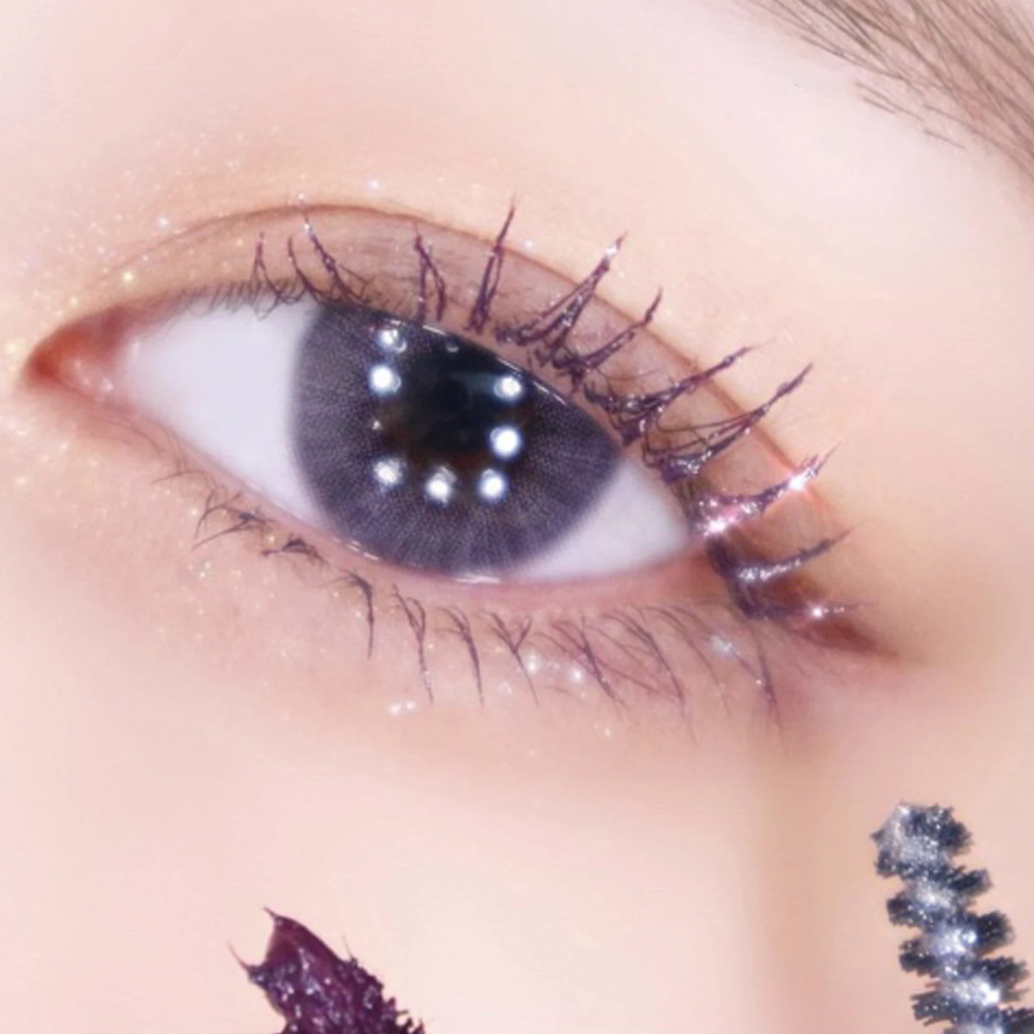 Sliver Gold Purple Glitter Mascara Quick Dry Long Lasting Waterproof Curling Thick Shiny Eyelash Fashional Sexy Diamond Mascara