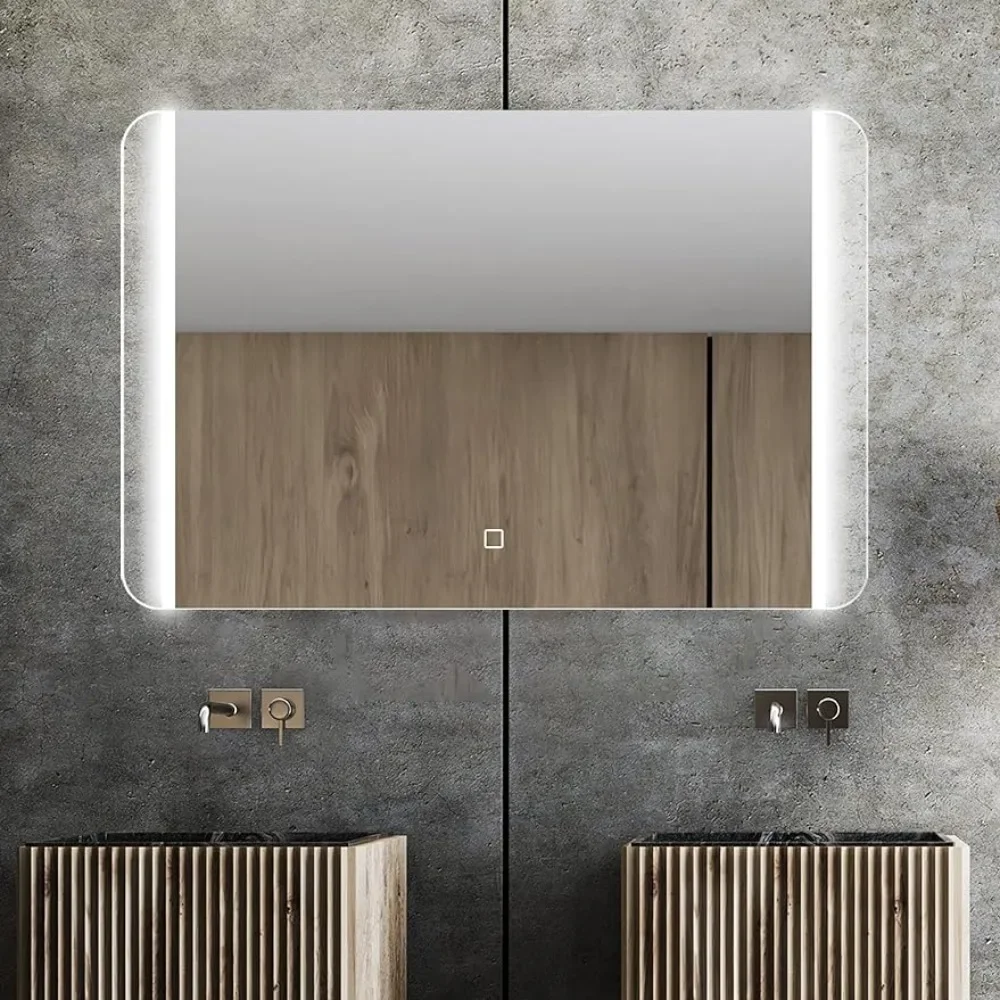 

24"x36" Lighted Bathroom Mirror With Bluetooth Speaker Auto Defogging 6500K Front Dimmable Mirrors Fixture Freight free