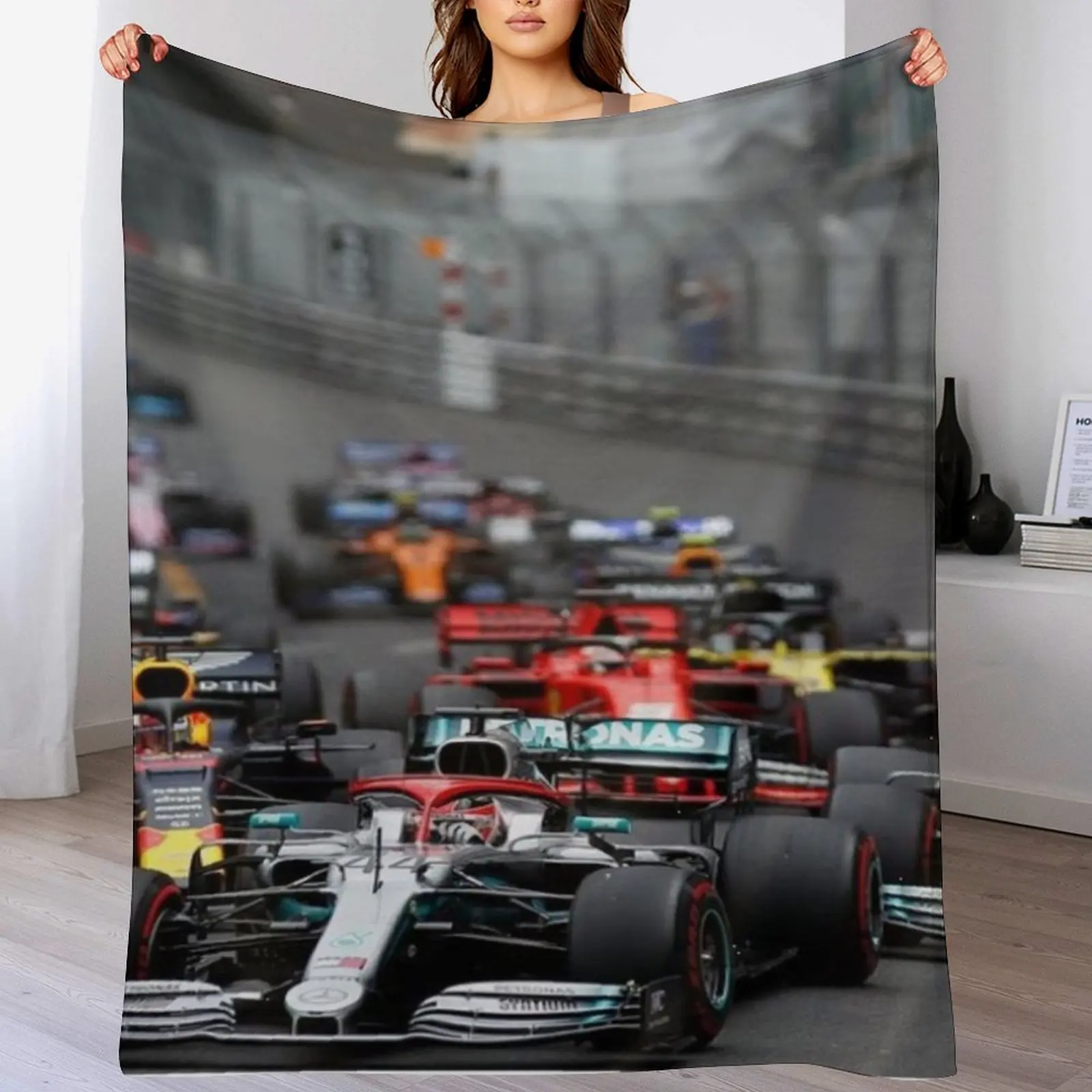 

F1 Race Start Throw Blanket Beautifuls Plaid on the sofa decorative Furrys Blankets