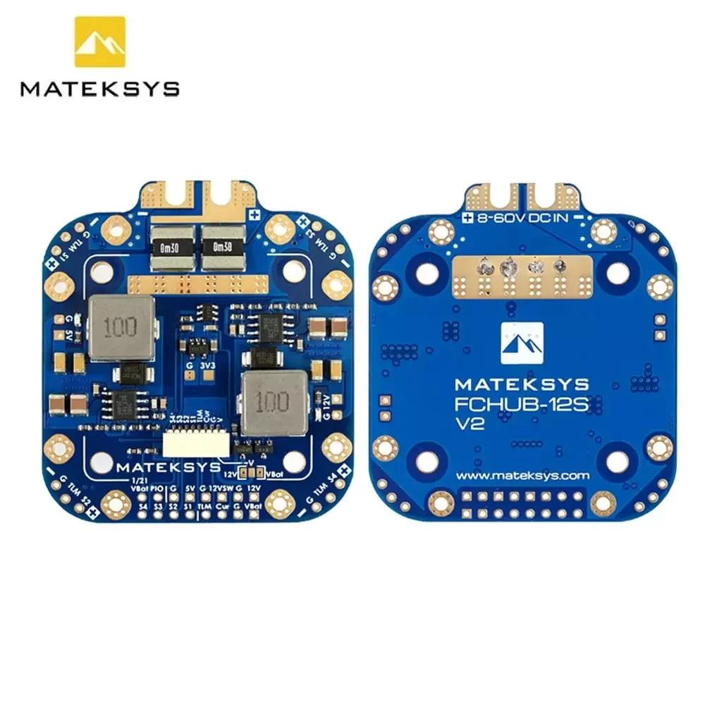 Matek System Mateksys XCLASS PDB FCHUB-12S V2 Power Distribution Board 5V & 12V Output With Current Sensor 3-12S for FPV Flight