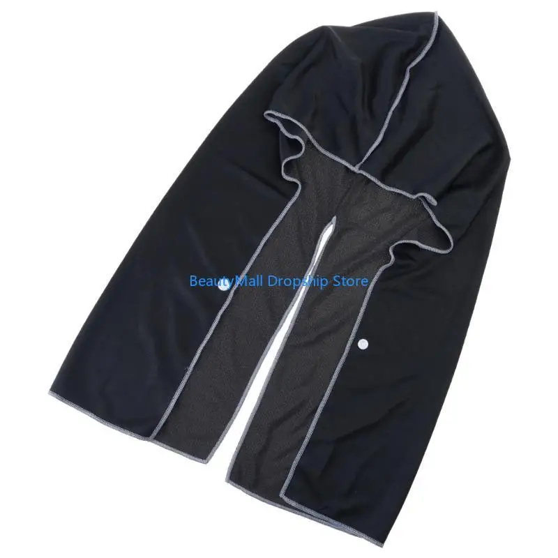 40JD Cooling Hoodie Towel, Absorbent Quick-Drying Cooling Towels for Neck and Face,UVS Sun Cooling Neck Wraps