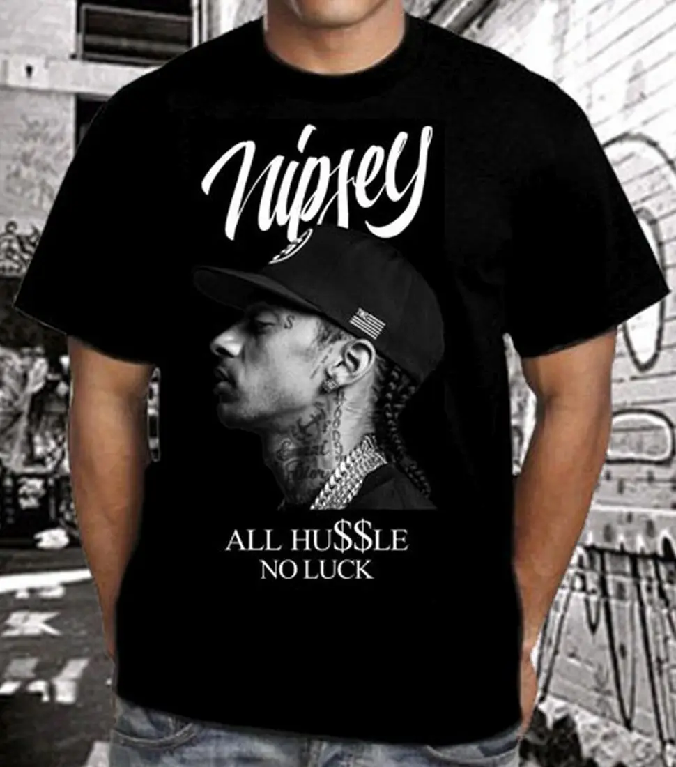 

Nipsey Hustle R.I.P Mens Heavyweight T-Shirt Printed On Shaka Wear Tee