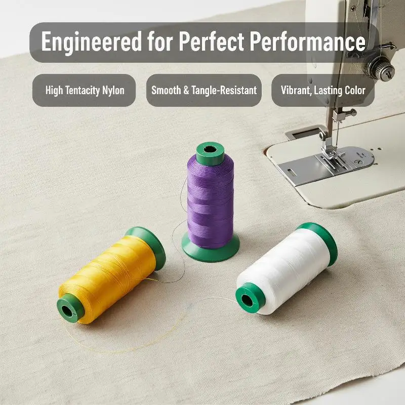 High Strength 210D3 Sewing Thread 2000 Yards Heavy Duty Fade Resistant for Beading Weaving Garment Sewing