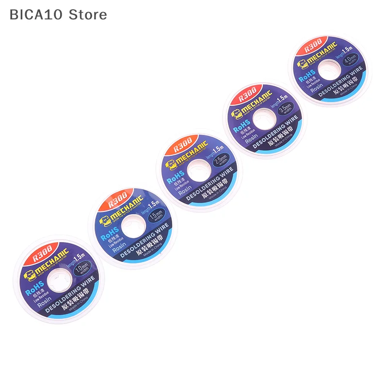 1 조각 디 솔더링 브레이드 PCB 용접 재 작업 도구 MECHANIC 디 솔더링 와이어 솔더 심지 주석 제거제 1.5 미터 길이