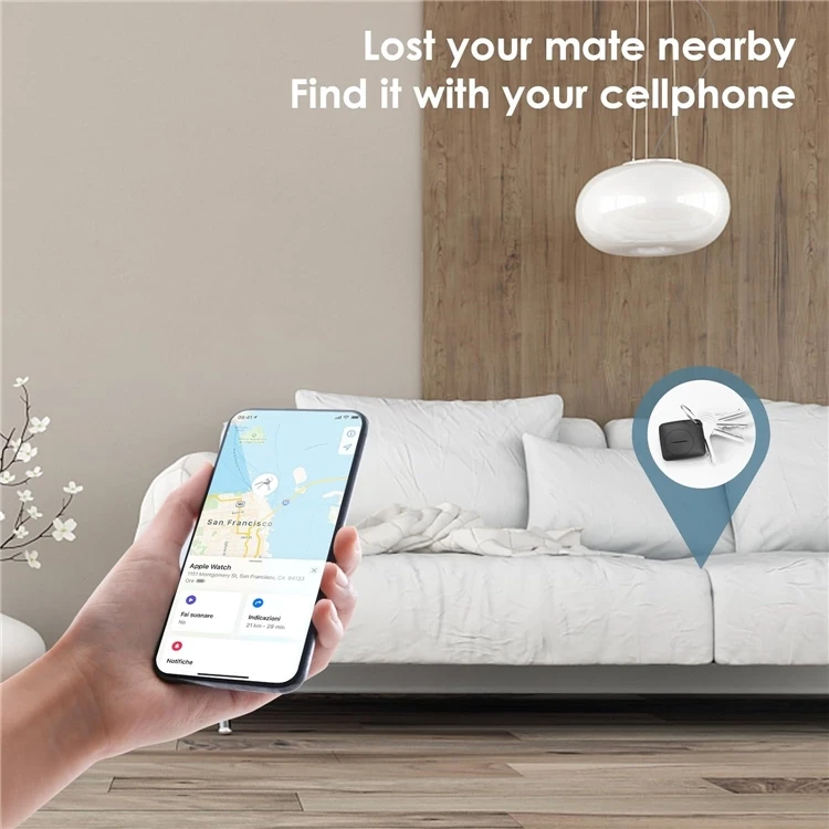 Smart Bluetooth GPS Tracker Work with Apple Find My APP ITag Anti Lost Reminder Device MFI Rated Locator Car Key Pet Kids Finder