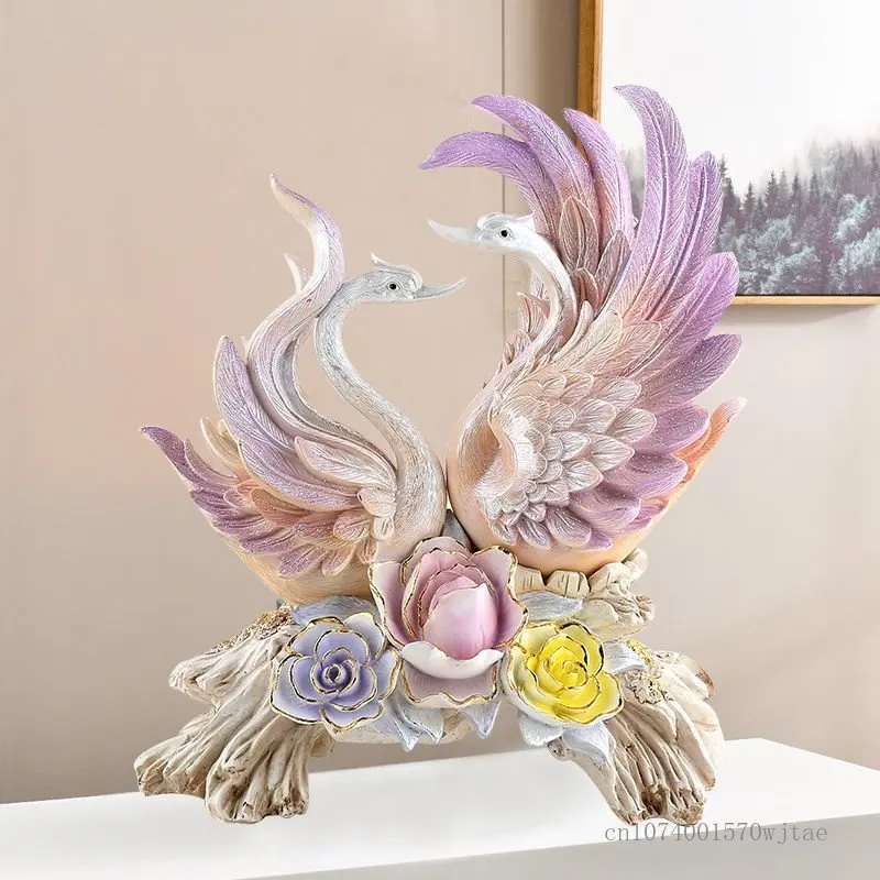 

Modern Nordic Swan Dance Sculpture Decoration, Home, Living Room, Study Resin, Creative Crafts