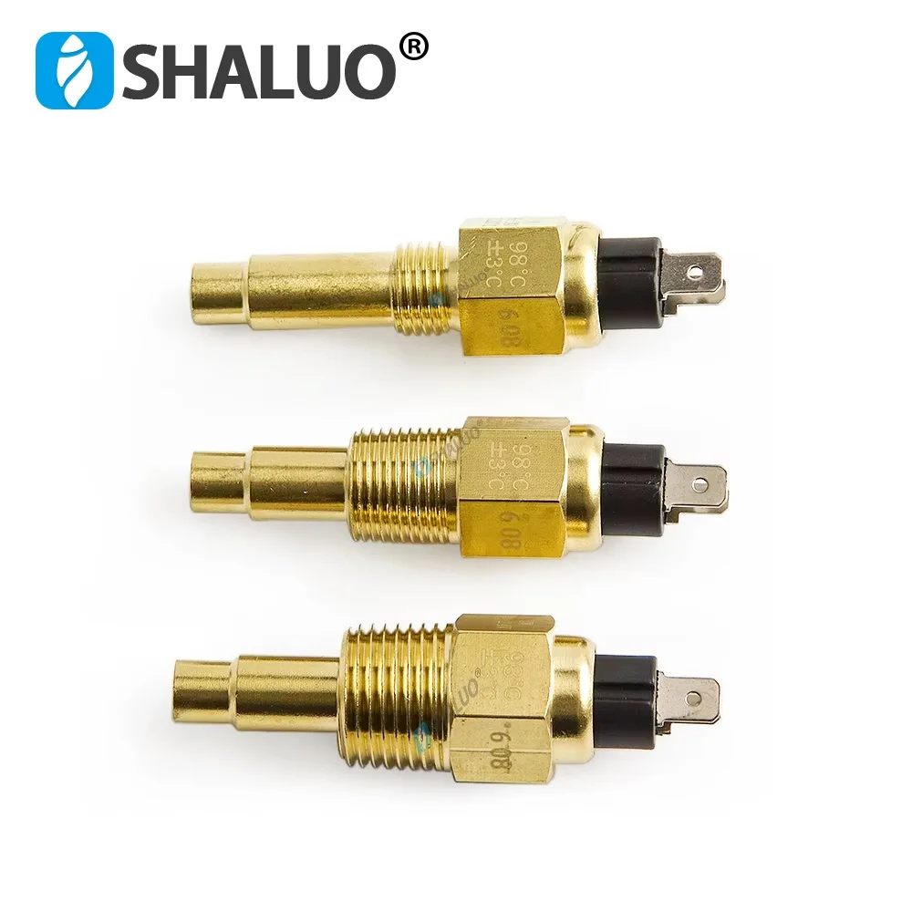 6-24V 98±3 ℃ Diesel Engine Water Temperature Sensor Normal Open Switch Plug Match With Generator Water Temperature Guage