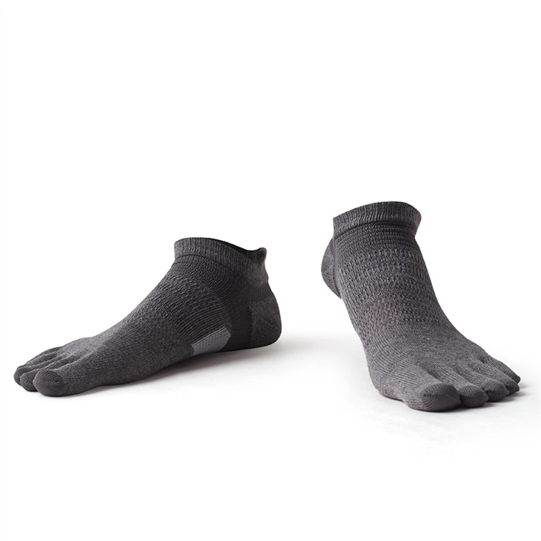 4 Paar Herren-Sportsocken mit fünf Fingern, weich, atmungsaktiv, Marathon-Socken, niedrige, flache, kurze Socken, Outdoor-Wandersocken – Detail 3