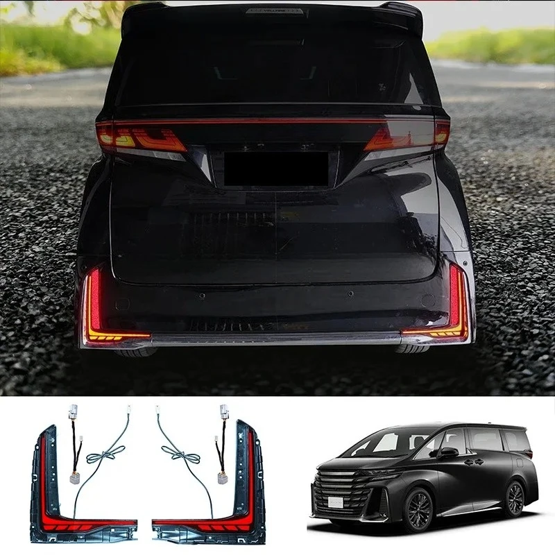 

For 40 Series Vellfire 2023 Brake Lights Flowing Water Rear Bar Lights Rear Fog Lights Reflectors