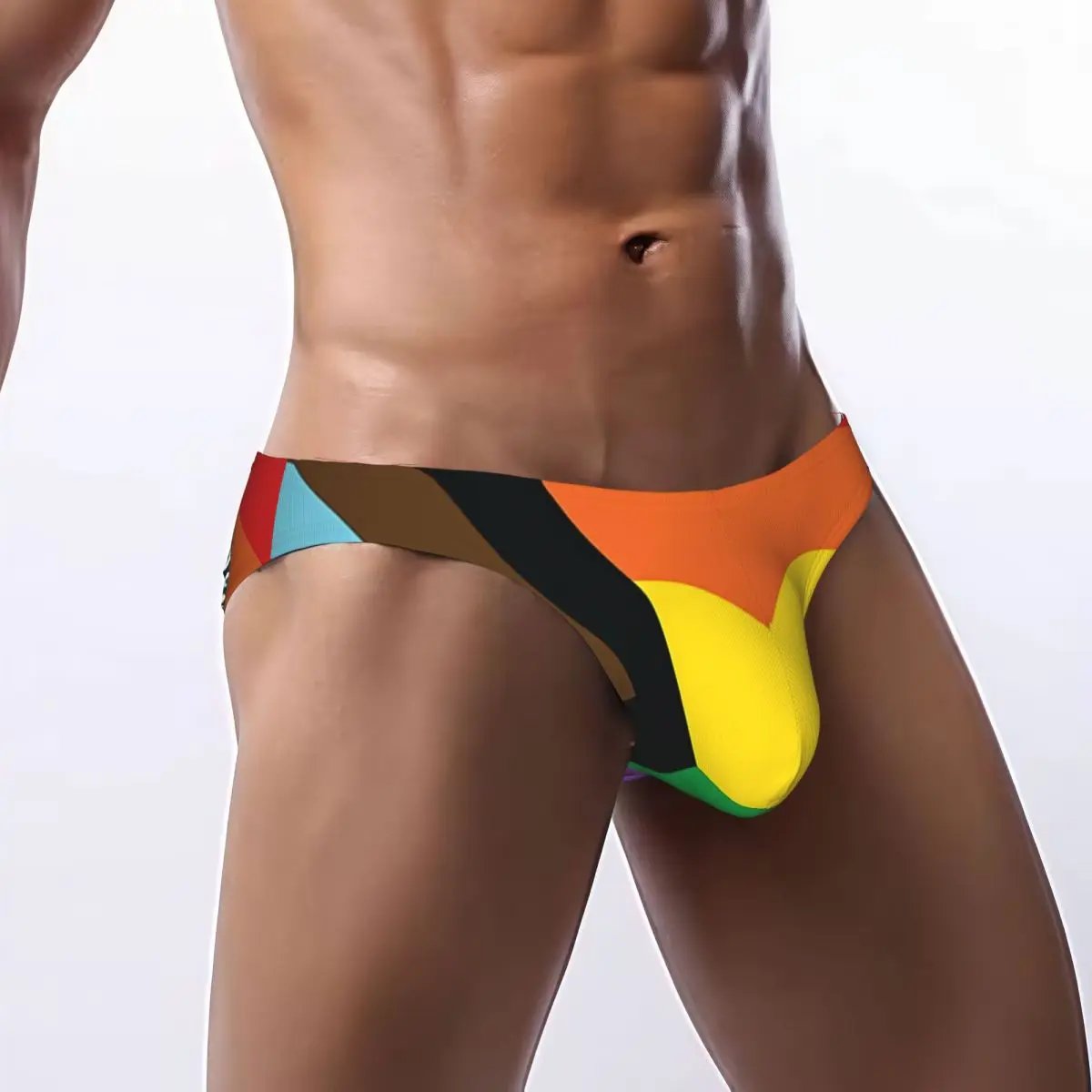 Men's Panties Man Briefs Rainbow Flag Gay Pride Sexy Underwear Male Bikini Underpants