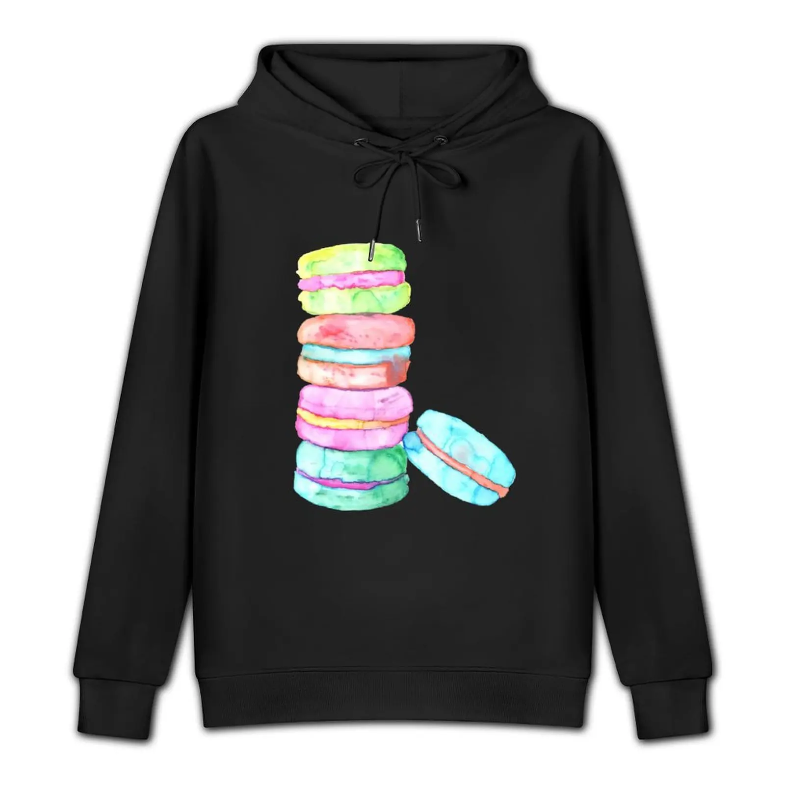 Watercolor Macarons Pullover Hoodie clothes for men blouse men's sweat-shirt set graphic t shirts men man hoodie