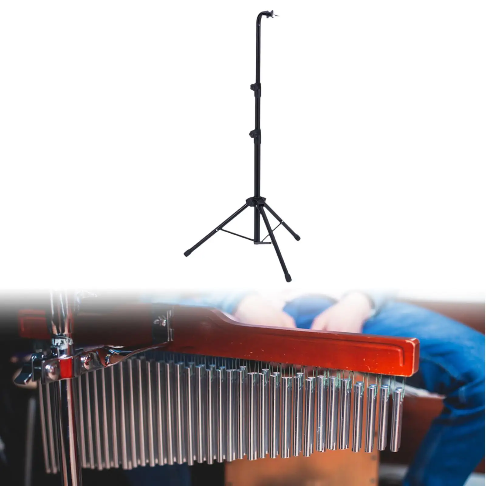 

Chimes Stand for Practice and Performance Supplies Tripod Stand Height Adjustable Stand for Classroom Percussion Musical Chimes