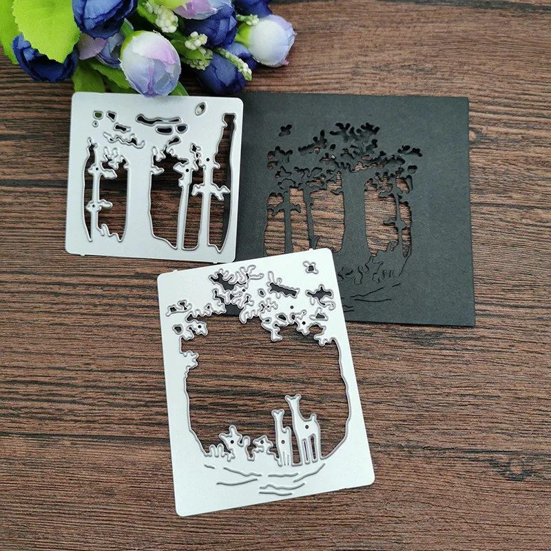 Boże narodzenie Deer metalowe wykrojniki dla Album na zdjęcia DIY do scrapbookingu ozdobny szablon do odbicia Die Cut