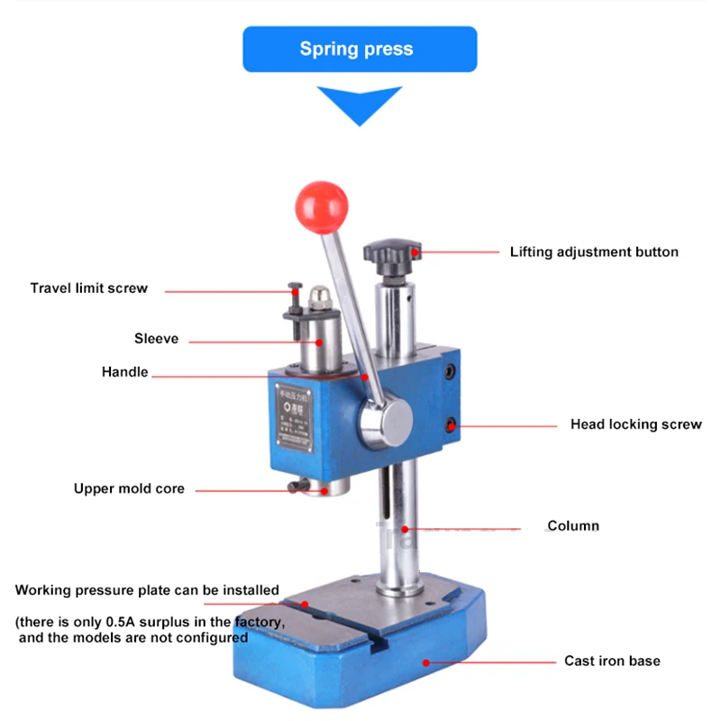 Spring Press Machine Manual Presser  Hand-wrench small punch press punch press press cake press riveting