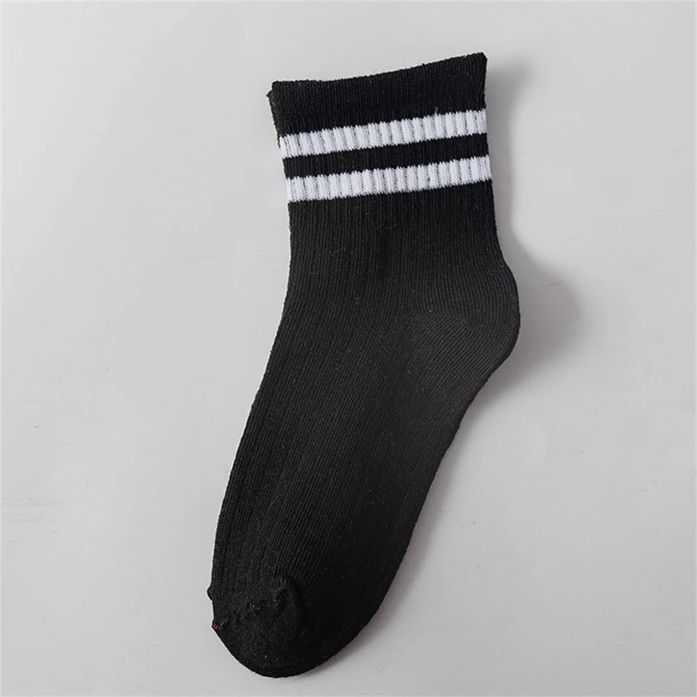 New style pile socks women's autumn and winter color cotton middle tube socks solid color tide  two pole Japanese long sock B510