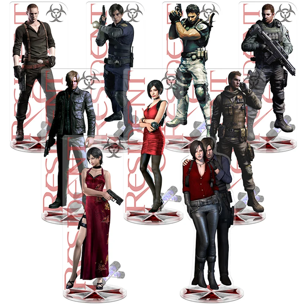 RE4 الشر المقيم 4 القلعة إعادة تعيين ليون سكوت كينيدي المفاتيح الاكريليك حامل نموذج لوحة هدية بالجملة لعبة المنتجات ذات الصلة