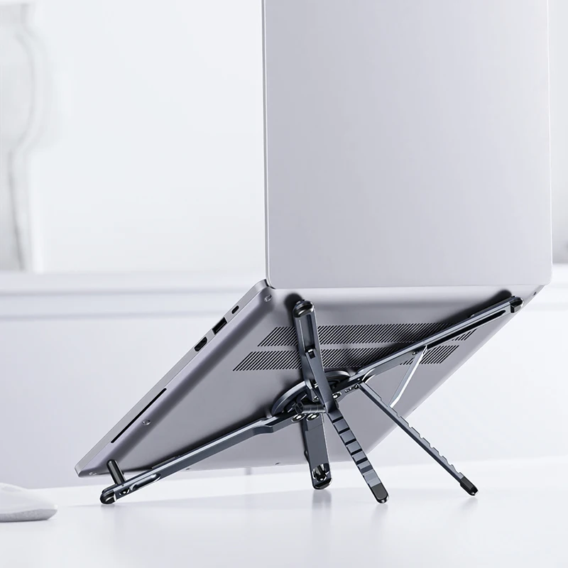 Kimdoole 3-in-1 Multifunctional Mobile Phone Tablet And Laptop Stand Powerful Magnetic Aluminum Alloy Folding Portable Stand