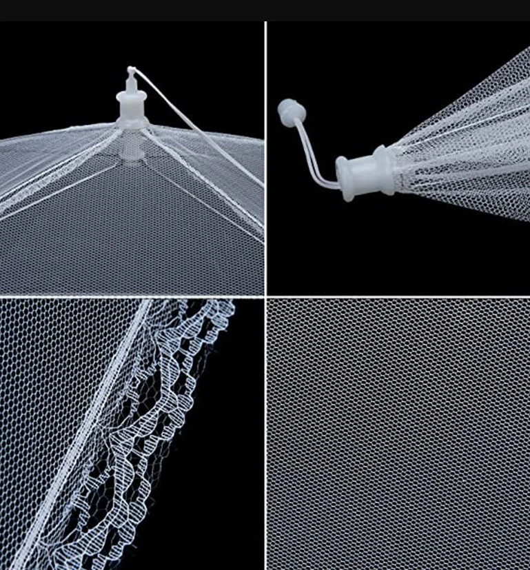 Kitchen Food Cover Foldable Anti Fly Mosquito Mesh Cover Picnic Dinner Table Umbrella Style Tent Cover Kitchen Gadgets