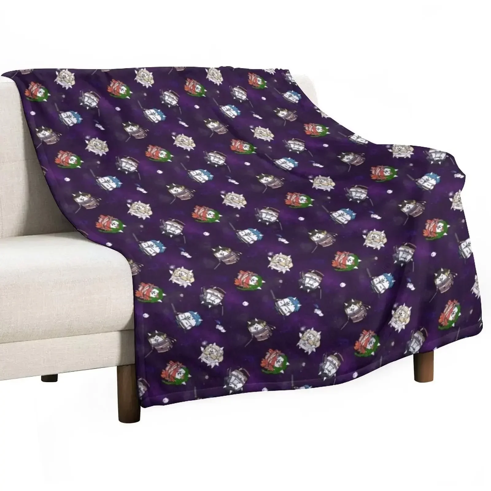 Battle Star Cats Throw Blanket Bed linens Loose Blankets