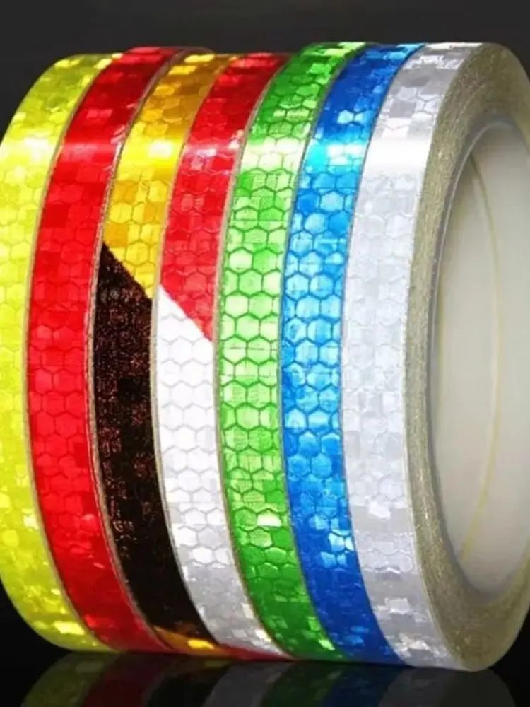 AliExpress UK 1cmx8m Bike Reflective Stickers Motorcycle Bicycle Fluorescent Reflective Tape Car Cycling Night Safety Decor Bike Accessories