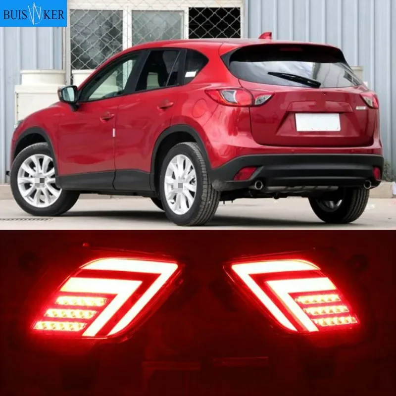 2PCS LED Reflector For Mazda CX-5 CX5 2013 2014 2015 2016 Car Tail Light Rear Bumper Light Rear Fog Lamp Brake Light