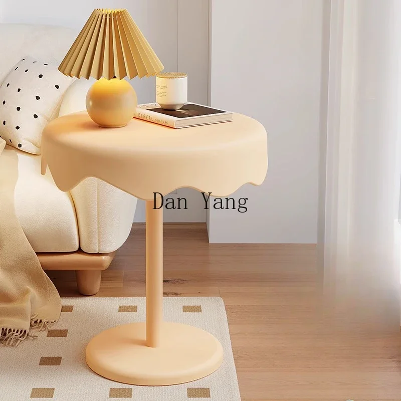 

YJ creative small coffee table household living room cream wind sofa side table removable bedroom bedside table instead of small