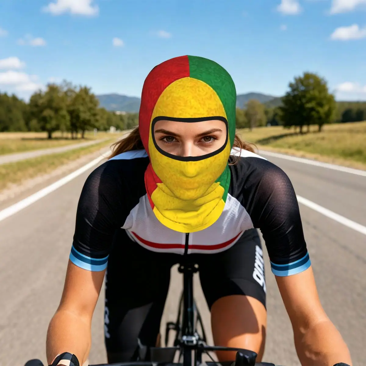Jamaican Reggae Rasta Lion Jamaica Flag Breathable Thin Balaclava Full Face Mask Sun Protection Neck Gaiter For Fishing Outdoor