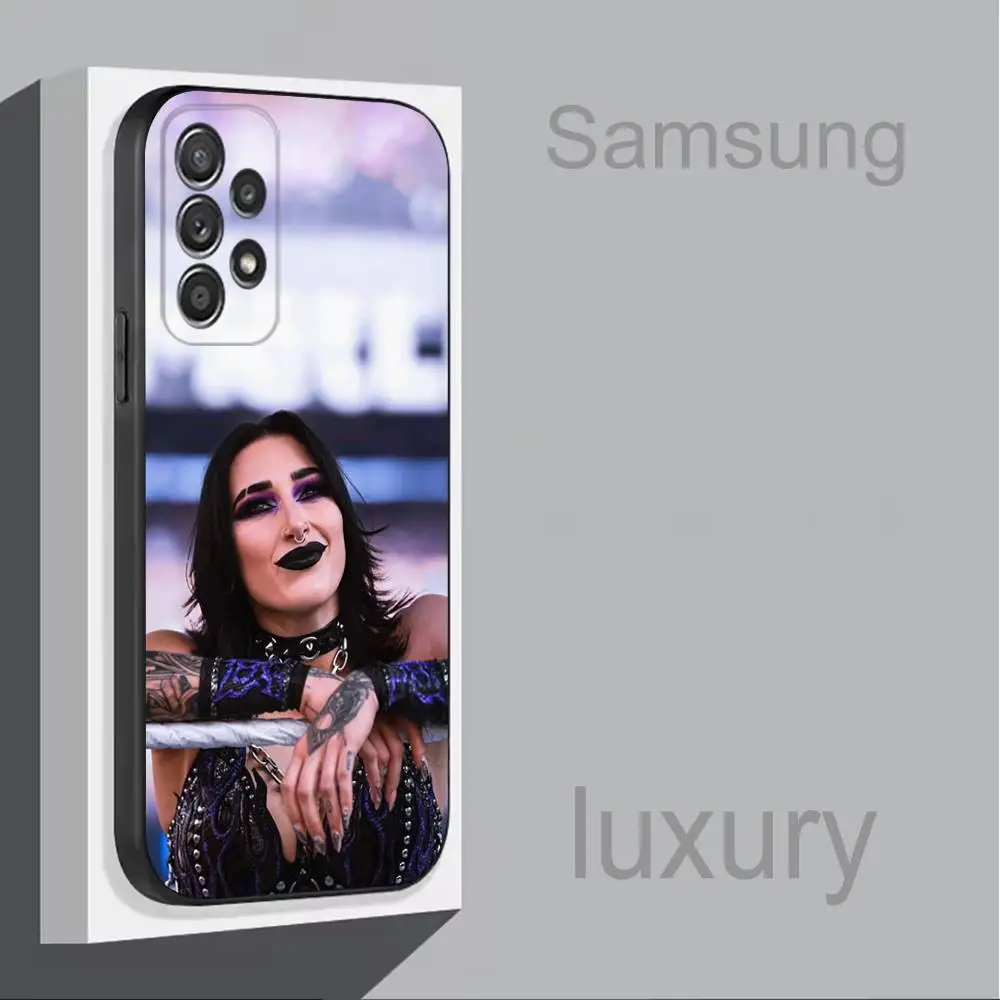 Cool R-Rhea Ripley Wrestler Phone Case For Samsung S 9,10,21,30,22,23,24,25,Ultra,Plus,Lite,FE,4,5G Black Soft Case