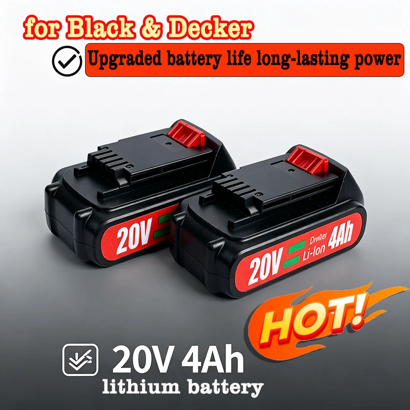 

Сменная батарея для Black & Decker 20V, совместимая с аккумуляторными триммерами и воздуходувками LBXR20 LB2X4020