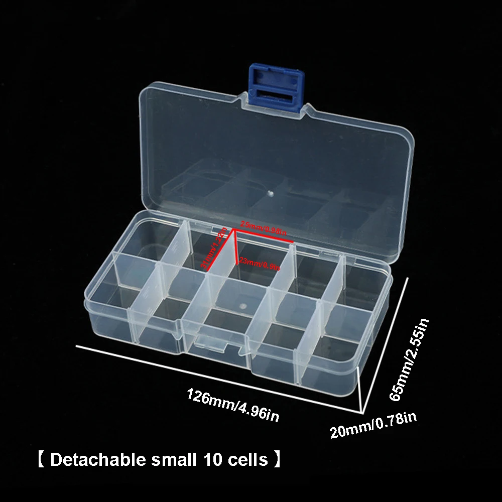 Hardware Storage Box Plastic Organizer Adjustable Container Removable Grids Tool Boxes for Electronic Component