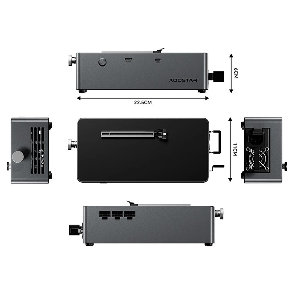 AOOSTAR AG02 EGPU Dock with Oculink & USB4 Port, 100W Reverse