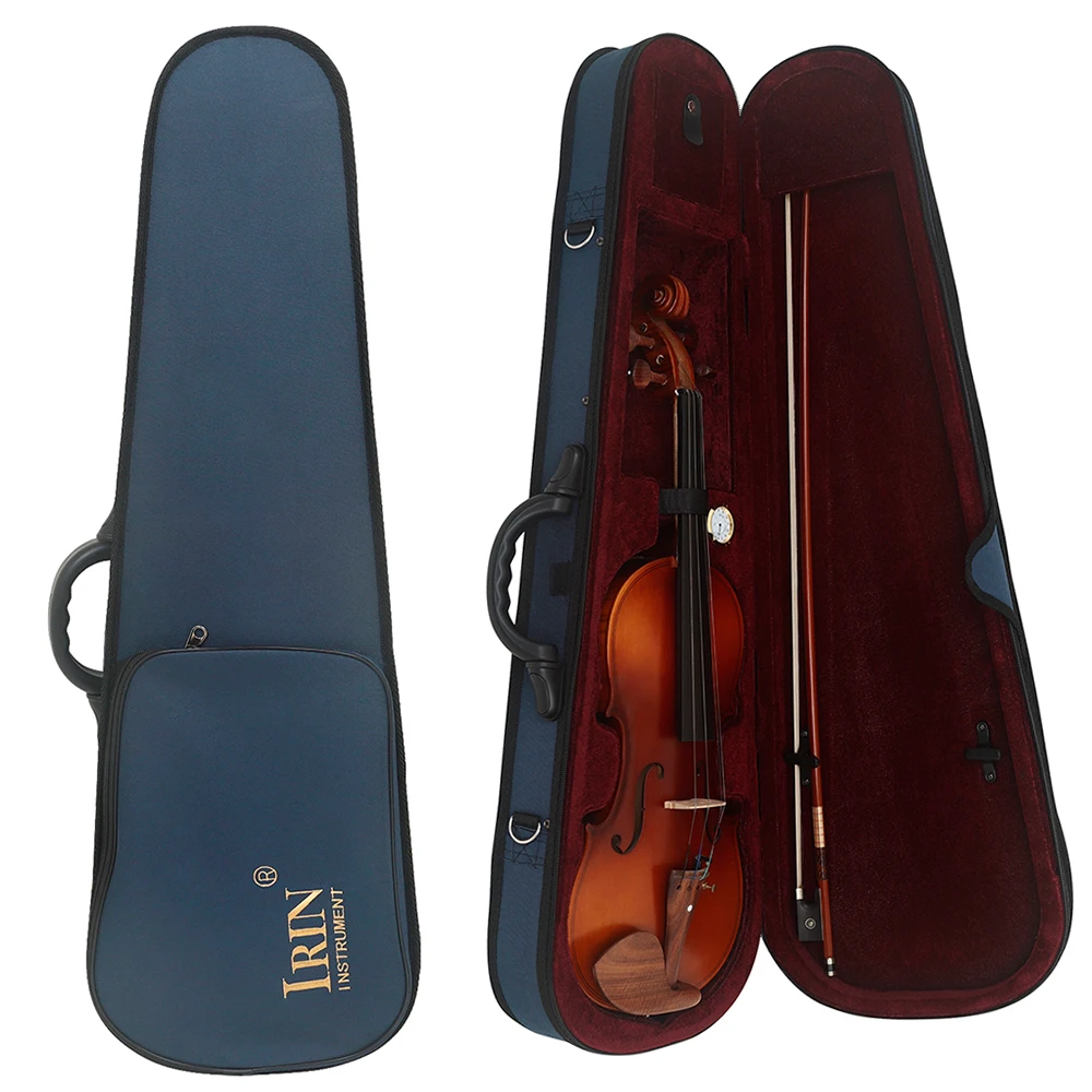 

IRIN 4/4 3/4 Violin Case Super Light Oxford Cloth Bag High Quality Violin Box Triangle Case Violin Accessories with Hygrometer